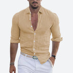 Rogelio Shirt for Men – Flat Collar with Relaxed Cut for Summer