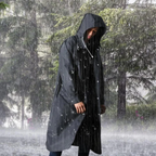 Adrien Raincoat for Men – Long Breathable Waterproof Coat with Adjustable Hood