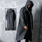Adrien Raincoat for Men – Long Breathable Waterproof Coat with Adjustable Hood