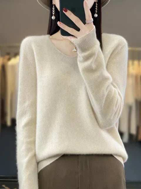 Lily Sweater for Women – Elegant Soft Blend Knit with Long Sleeves & Comfort