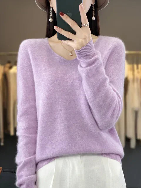 Lily Sweater for Women – Elegant Soft Blend Knit with Long Sleeves & Comfort