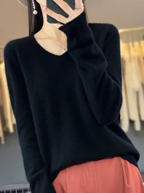 Lily Sweater for Women – Elegant Soft Blend Knit with Long Sleeves & Comfort