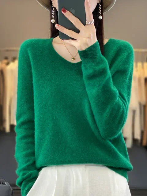 Lily Sweater for Women – Elegant Soft Blend Knit with Long Sleeves & Comfort