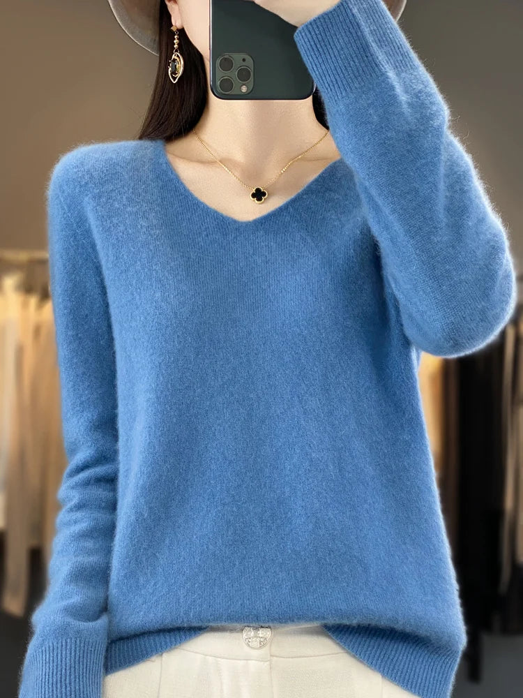 Lily Sweater for Women – Elegant Soft Blend Knit with Long Sleeves & Comfort