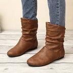 Amara Leather Boots for Women – Genuine Leather Boots with Non-Slip Sole & Elegant Cut