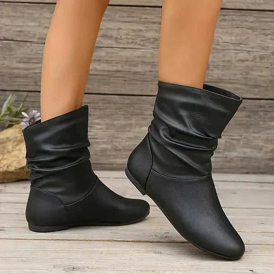 Amara Leather Boots for Women – Genuine Leather Boots with Non-Slip Sole & Elegant Cut