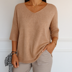 Coraline V-Neck Sweater for Women – Fine Knit, Soft & Elegant for a Refined Style