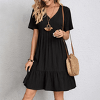 Audrey Mini Dress for Women – Light Summer Dress with V-Neck and Short Sleeves for Extra Comfort