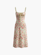 Elodie Midi Dress for Women – Elegant Floral Dress with Feminine Cut for Summer & Chic Occasions