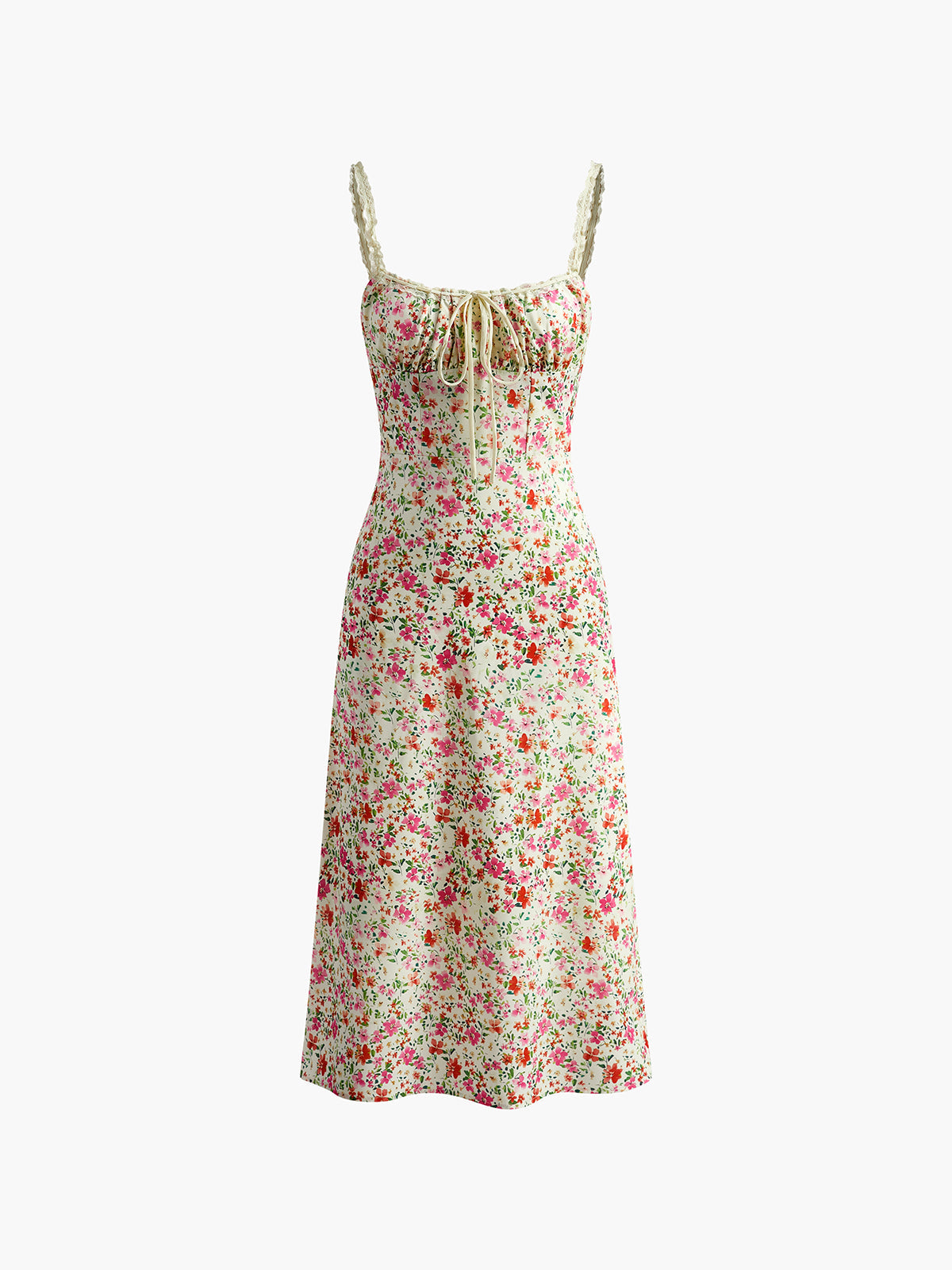Elodie Midi Dress for Women – Elegant Floral Dress with Feminine Cut for Summer & Chic Occasions