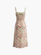 Elodie Midi Dress for Women – Elegant Floral Dress with Feminine Cut for Summer & Chic Occasions