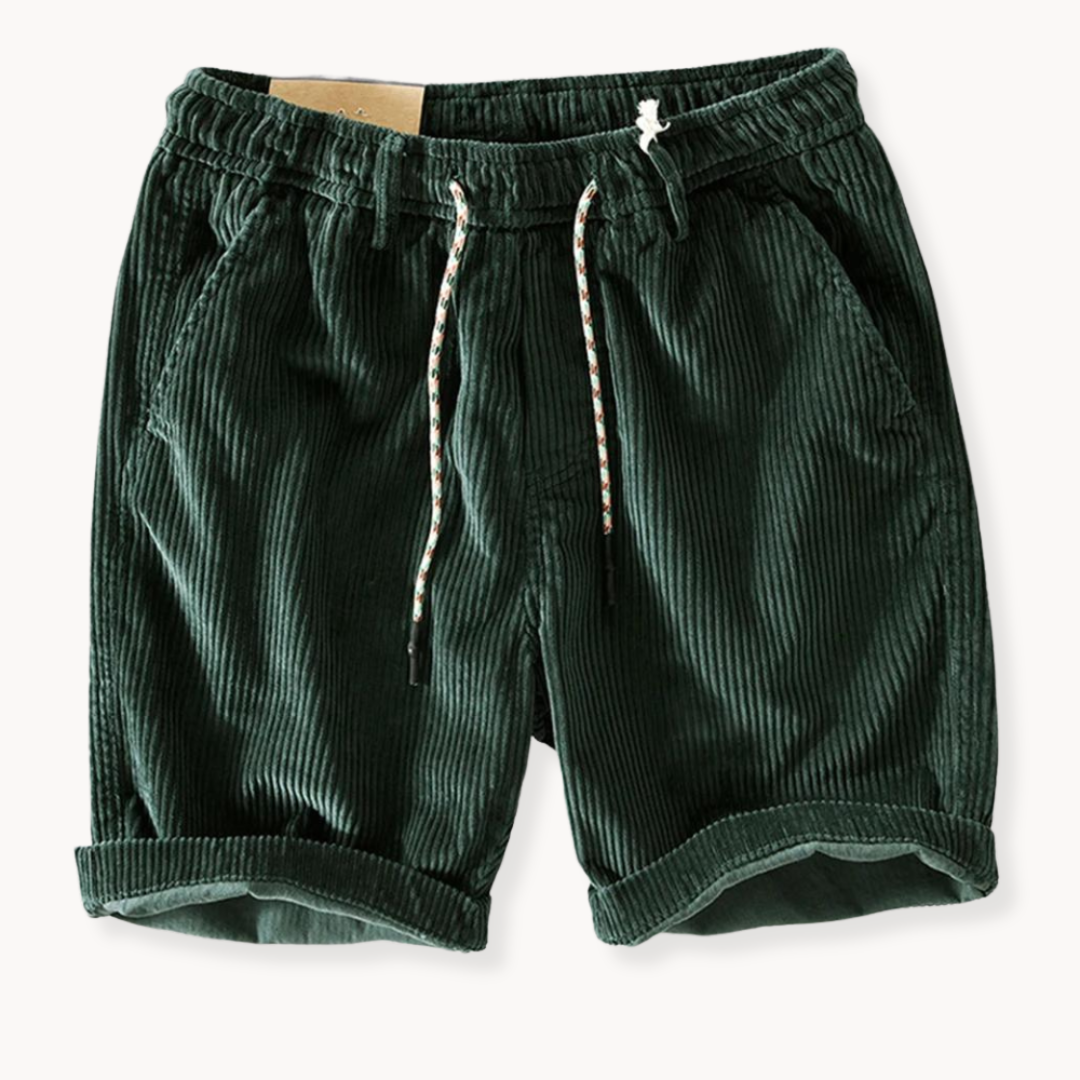 Keith Corduroy Shorts for Men – Adjustable Summer Shorts in Soft Cotton with Comfortable Cut