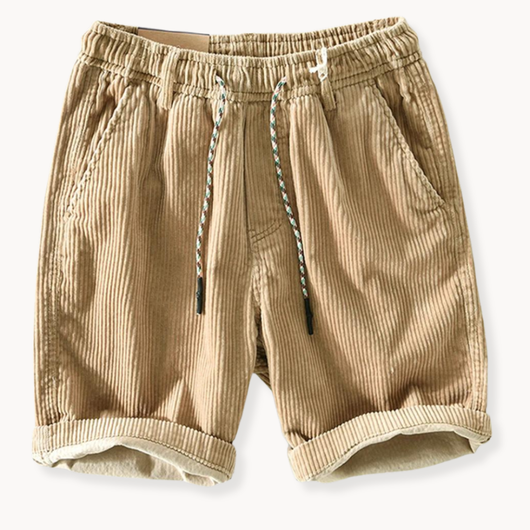Keith Corduroy Shorts for Men – Adjustable Summer Shorts in Soft Cotton with Comfortable Cut