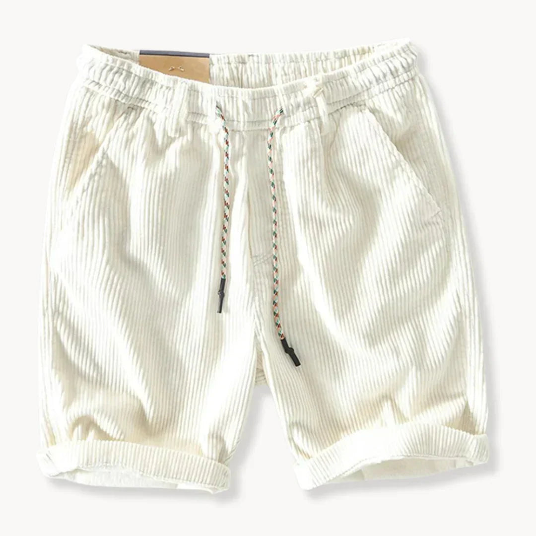 Keith Corduroy Shorts for Men – Adjustable Summer Shorts in Soft Cotton with Comfortable Cut
