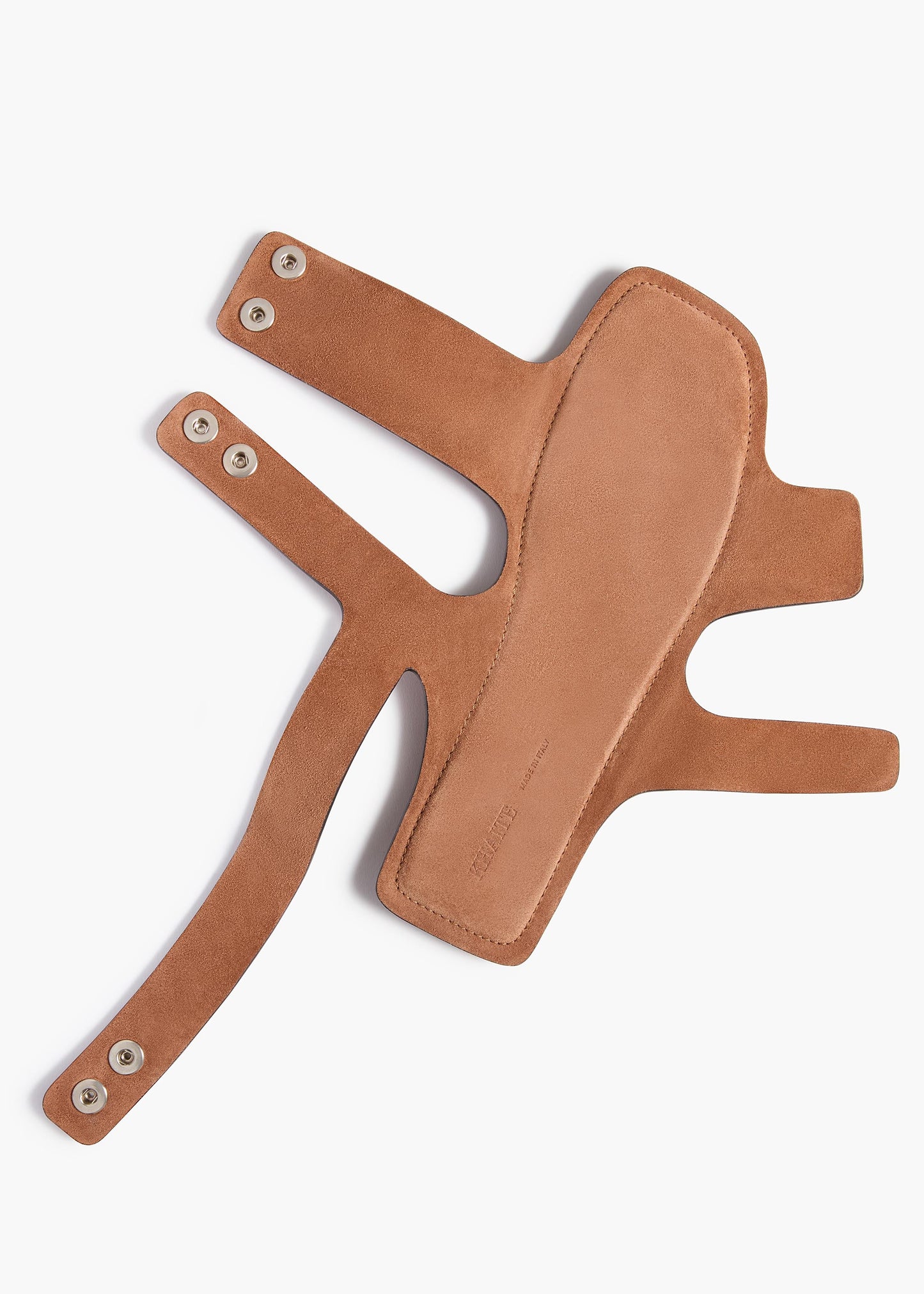 Boden Sandal in Dark Tan Leather with Silver Studs
