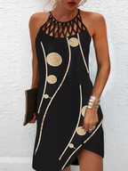 Emily Summer Dress for Women – Halter Dress with Tropical Print & Airy Cut for Beach & Brunch
