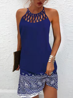 Emily Summer Dress for Women – Halter Dress with Tropical Print & Airy Cut for Beach & Brunch