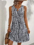 Hannie Printed Mini Dress for Women – Sleeveless Summer Dress in Light Breathable Fabric