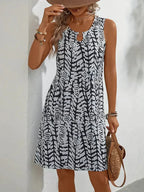 Hannie Printed Mini Dress for Women – Sleeveless Summer Dress in Light Breathable Fabric