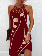 Emily Summer Dress for Women – Halter Dress with Tropical Print & Airy Cut for Beach & Brunch