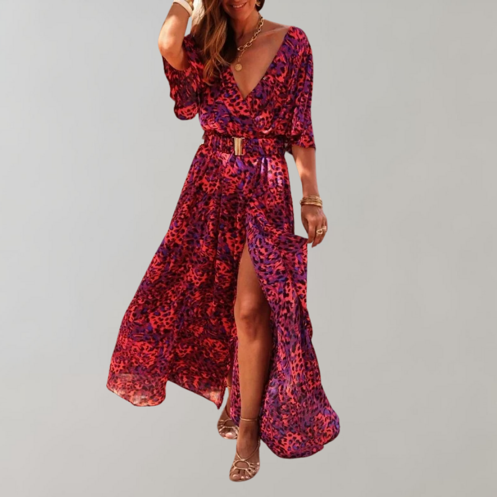 Laurette Summer Dress for Women – Wrap Style & Breathable Polyester for Spring-Summer