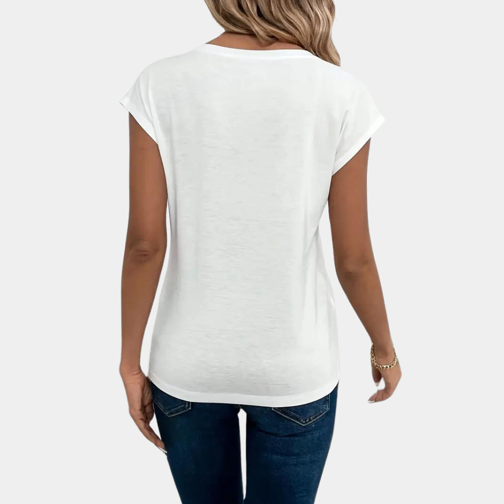 Nahla T-Shirt for Women – V-Neck, Light & Breathable Fabric for Everyday Comfort