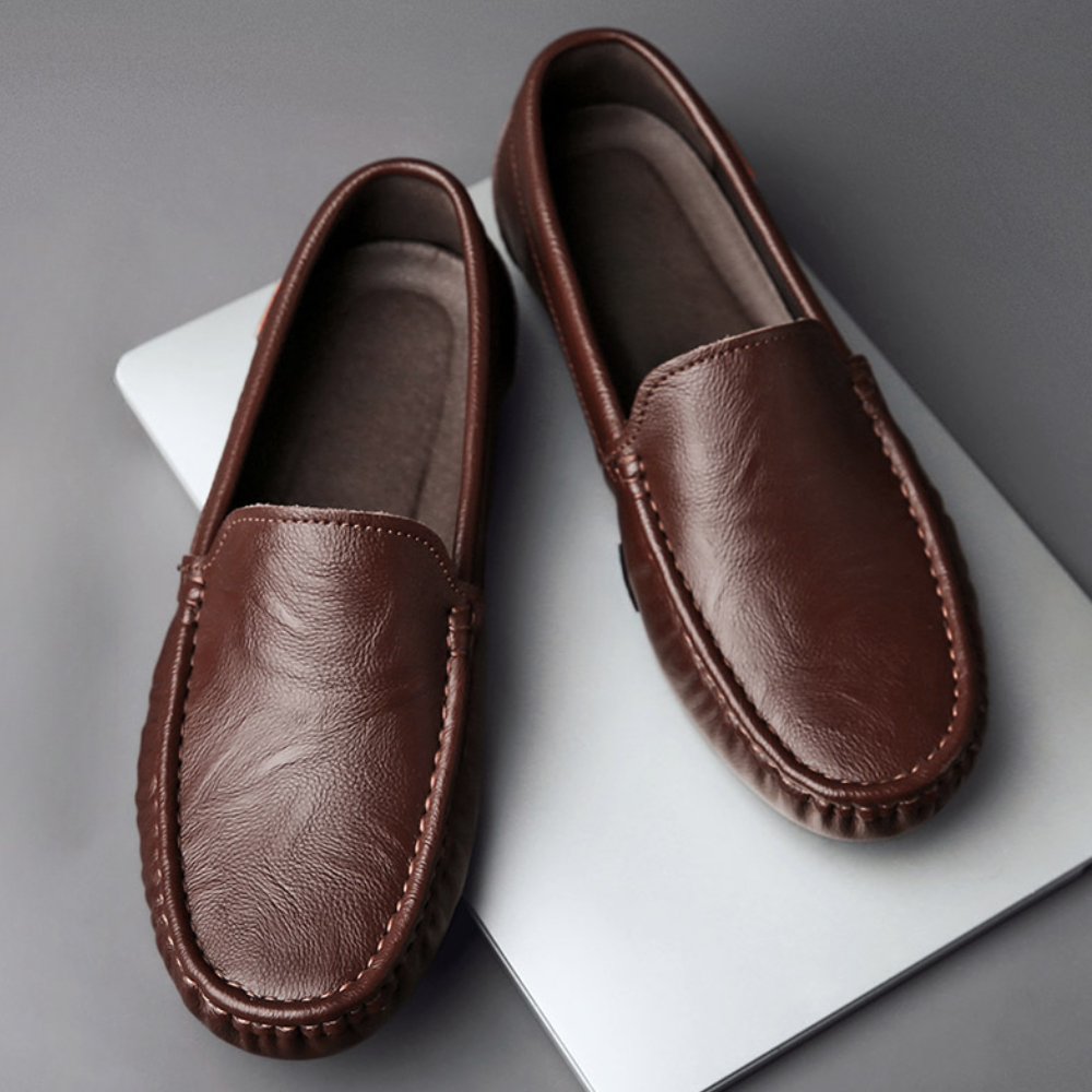 Emerson Leather Loafers for Men – Elegant Slip-On Shoes & Durable Comfort