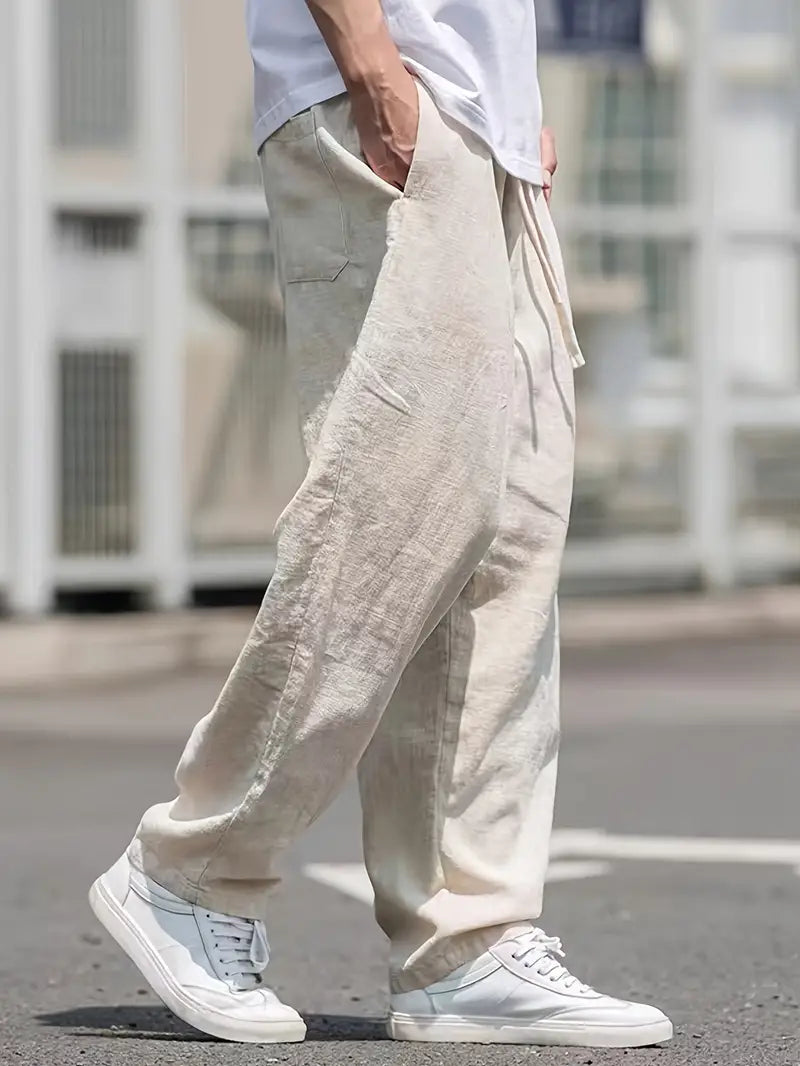 Liam Linen Pants for Men – Loose Summer Pants with Breathable Comfort & Durable Design