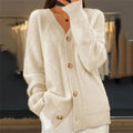 Lena Cardigan for Women – Soft Cashmere Cardigan with Buttons & Elegant Long Sleeves