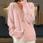 Lena Cardigan for Women – Soft Cashmere Cardigan with Buttons & Elegant Long Sleeves