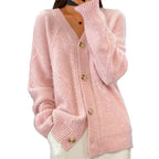 Lena Cardigan for Women – Soft Cashmere Cardigan with Buttons & Elegant Long Sleeves