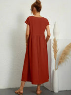 Melody Long Dress for Women – Light Summer Dress in Blended Cotton with Elegant Cut & Timeless Style