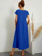 Melody Long Dress for Women – Light Summer Dress in Blended Cotton with Elegant Cut & Timeless Style