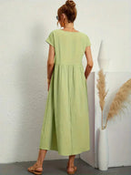Melody Long Dress for Women – Light Summer Dress in Blended Cotton with Elegant Cut & Timeless Style