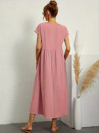 Melody Long Dress for Women – Light Summer Dress in Blended Cotton with Elegant Cut & Timeless Style