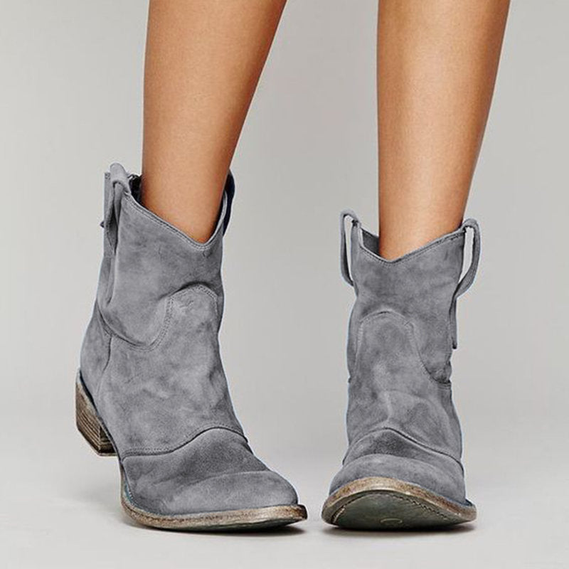 Charlotte Boots for Women – Luxurious Suede Boots with Comfortable Wedge Heel & Elegance
