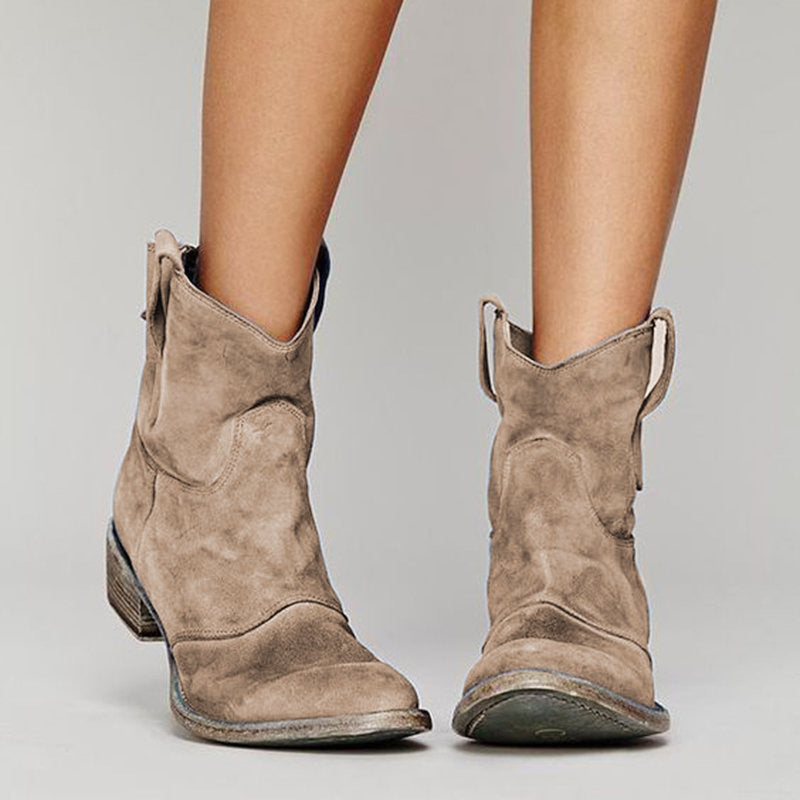 Charlotte Boots for Women – Luxurious Suede Boots with Comfortable Wedge Heel & Elegance