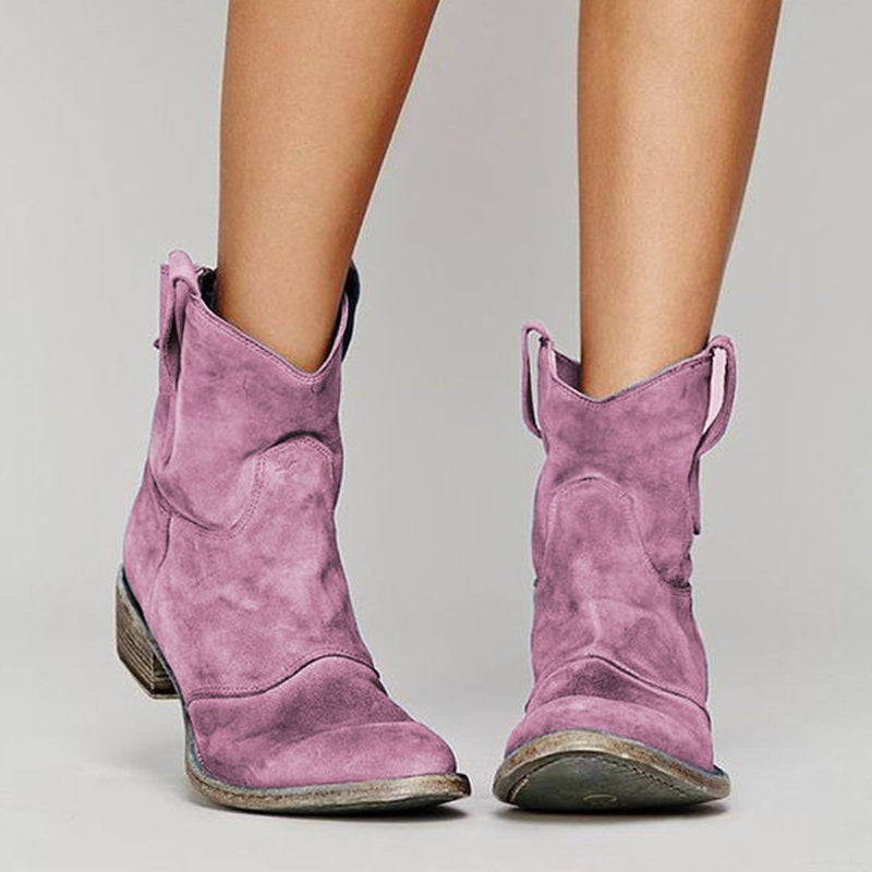 Charlotte Boots for Women – Luxurious Suede Boots with Comfortable Wedge Heel & Elegance