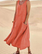 Elise Cotton Dress for Women – Soft, Breathable & Handy Pockets for Everyday Comfort