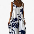 Daniela Summer Dress for Women – Sleeveless Floral Dress in Light Cotton for Sunny Days