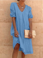 Fanny Midi Dress for Women – Elegant Summer Dress with Flattering Cut & Breathable Comfort
