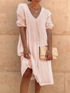 Fanny Midi Dress for Women – Elegant Summer Dress with Flattering Cut & Breathable Comfort