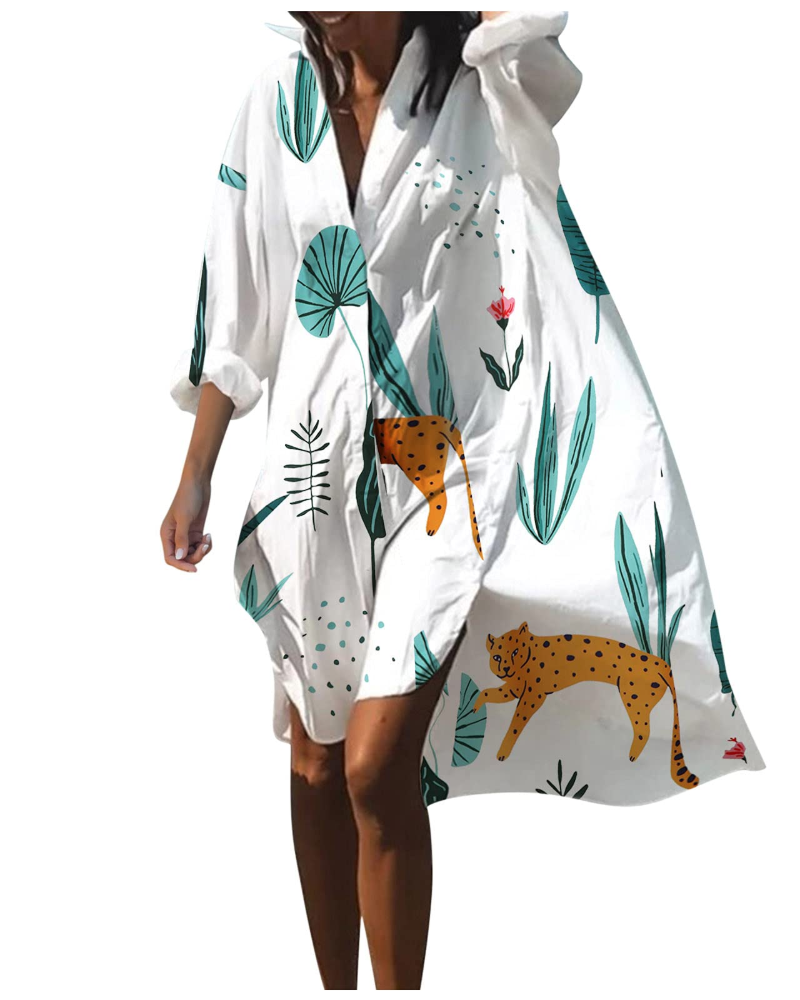 Naia Kimono Dress for Women – Long Flowy Boho Kaftan, Japanese & Moroccan Style Beach Cover-Up