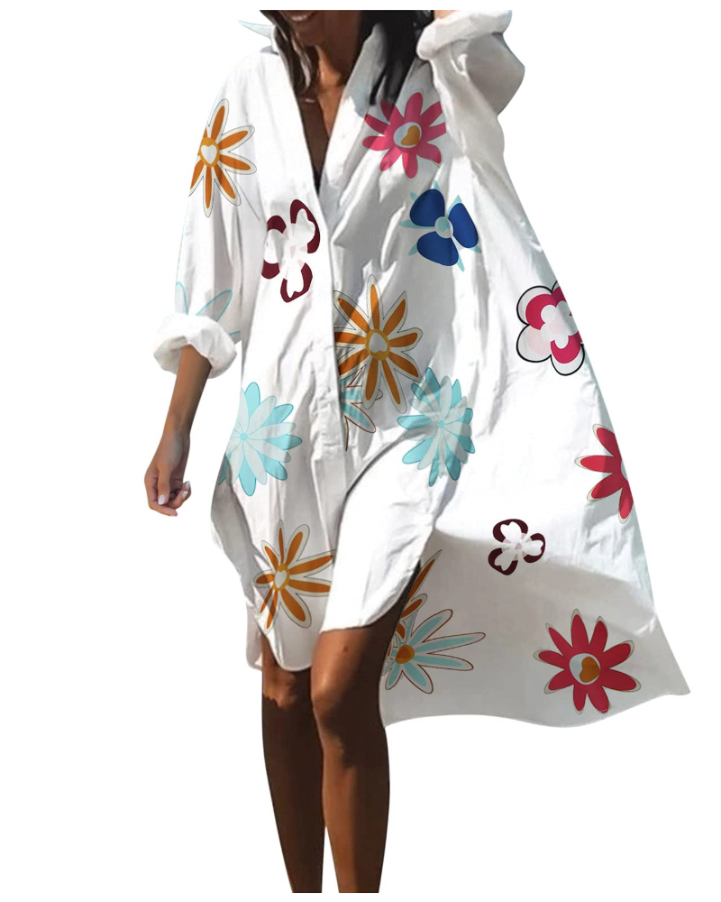 Naia Kimono Dress for Women – Long Flowy Boho Kaftan, Japanese & Moroccan Style Beach Cover-Up