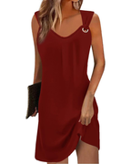 Gilly Dress for Women – Sleeveless V-Neck, Straight Flowy Cut & Elegant Summer Style