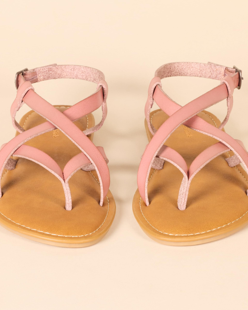Mella Sandals for Women – Strappy Toe-Post Sandals with Adjustable Ankle Strap, Chic Summer