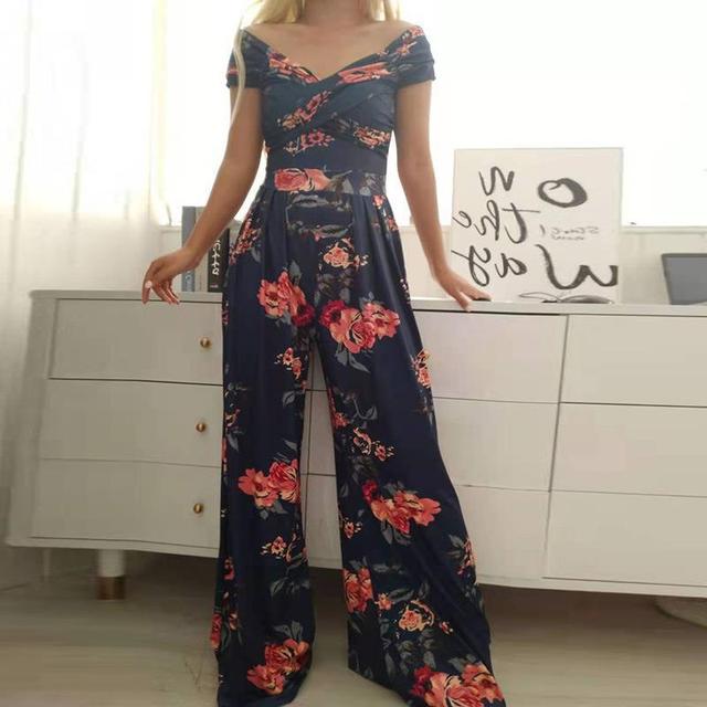 Leah Jumpsuit for Women – Elegant Off-Shoulder Jumpsuit with Wide Legs & Waist Belt