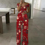 Leah Jumpsuit for Women – Elegant Off-Shoulder Jumpsuit with Wide Legs & Waist Belt