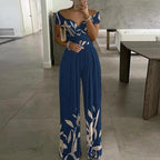 Leah Jumpsuit for Women – Elegant Off-Shoulder Jumpsuit with Wide Legs & Waist Belt