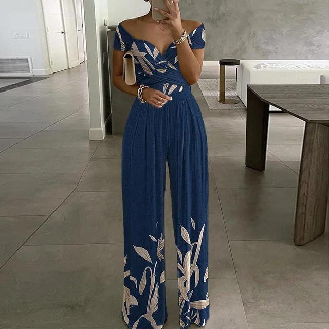 Leah Jumpsuit for Women – Elegant Off-Shoulder Jumpsuit with Wide Legs & Waist Belt